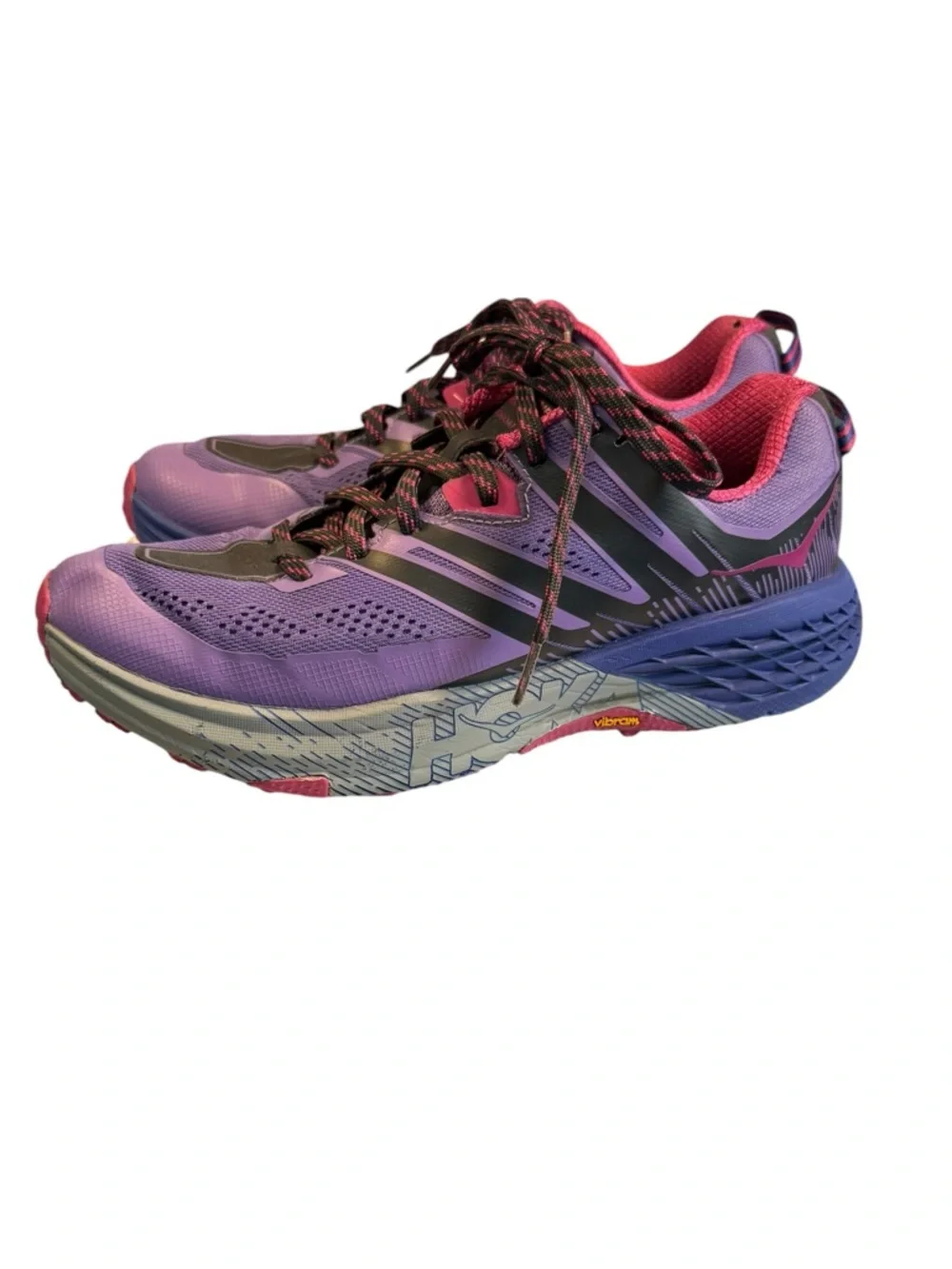 Hoka Speedgoat 3 Purple Vibram Sole Trail Running Shoe Size 9